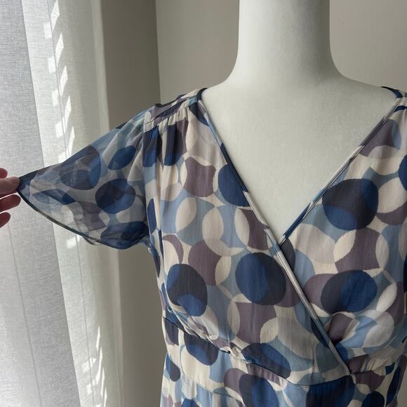 Boden Whimsical A-line Dress Polka Dot Flouncey Wrap Top - Picture 2 of 5